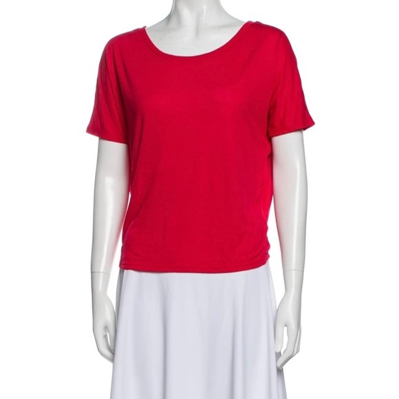 ALO Yoga Tops - •Alo Yoga• Red Scoop Neck Open back top Sz M!
